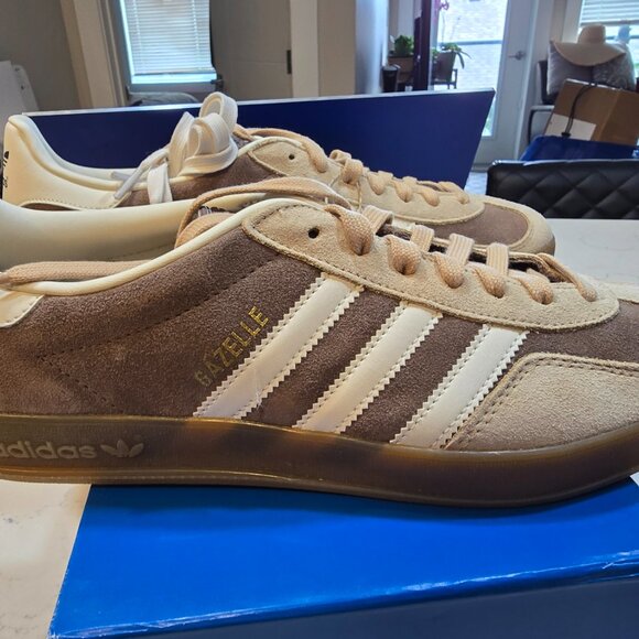 adidas Gazelle Indoor Earth Strata Magic Beige IF9646 Men's Size New 9.5 Shoes - Picture 5 of 13